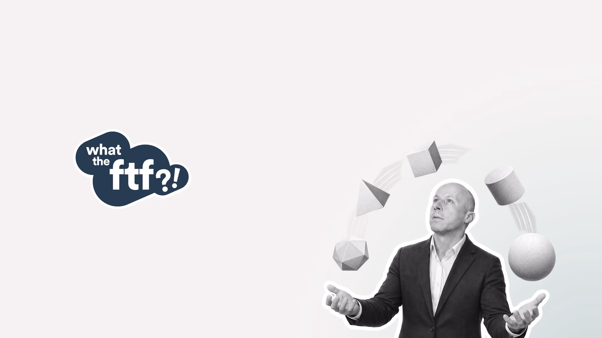 WTFTF logo with Henry Adams juggling