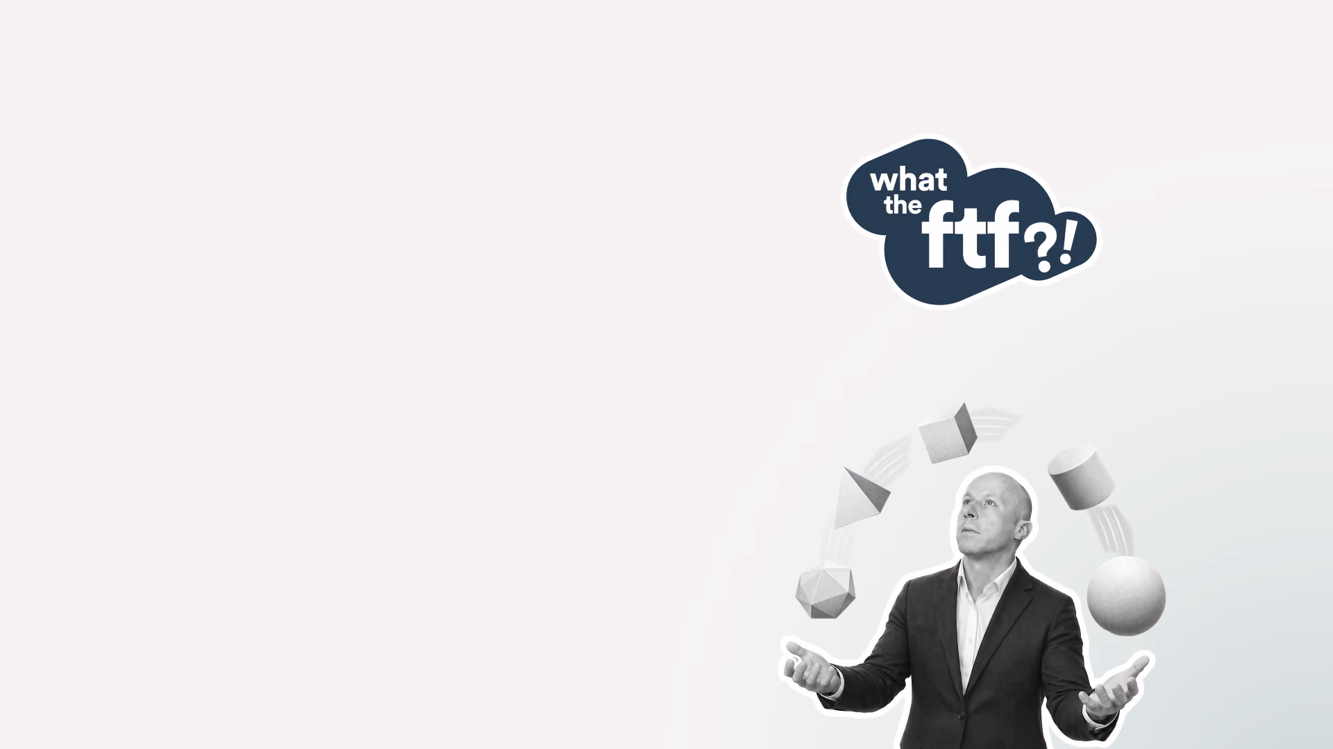 WTFTF logo with Henry Adams juggling