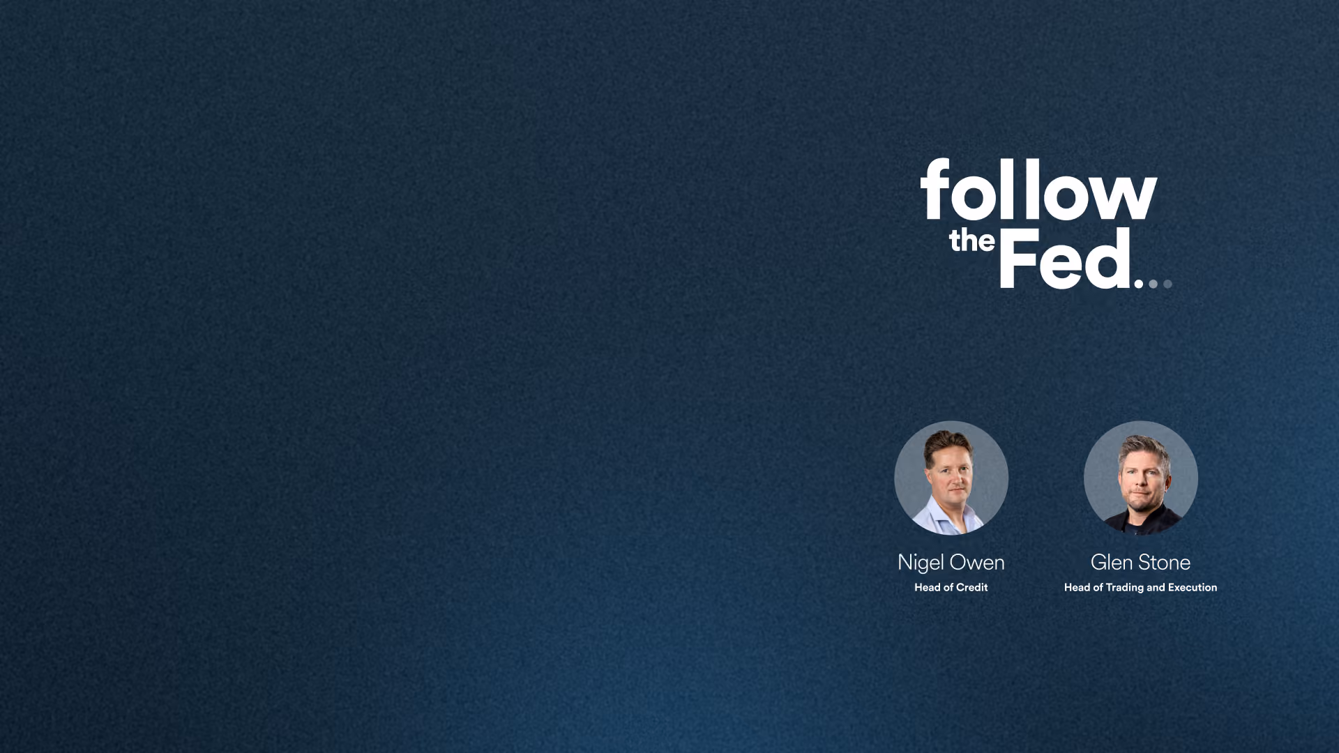 Follow the fed logo with Nigel Owen and Glen Stone face cards next to it