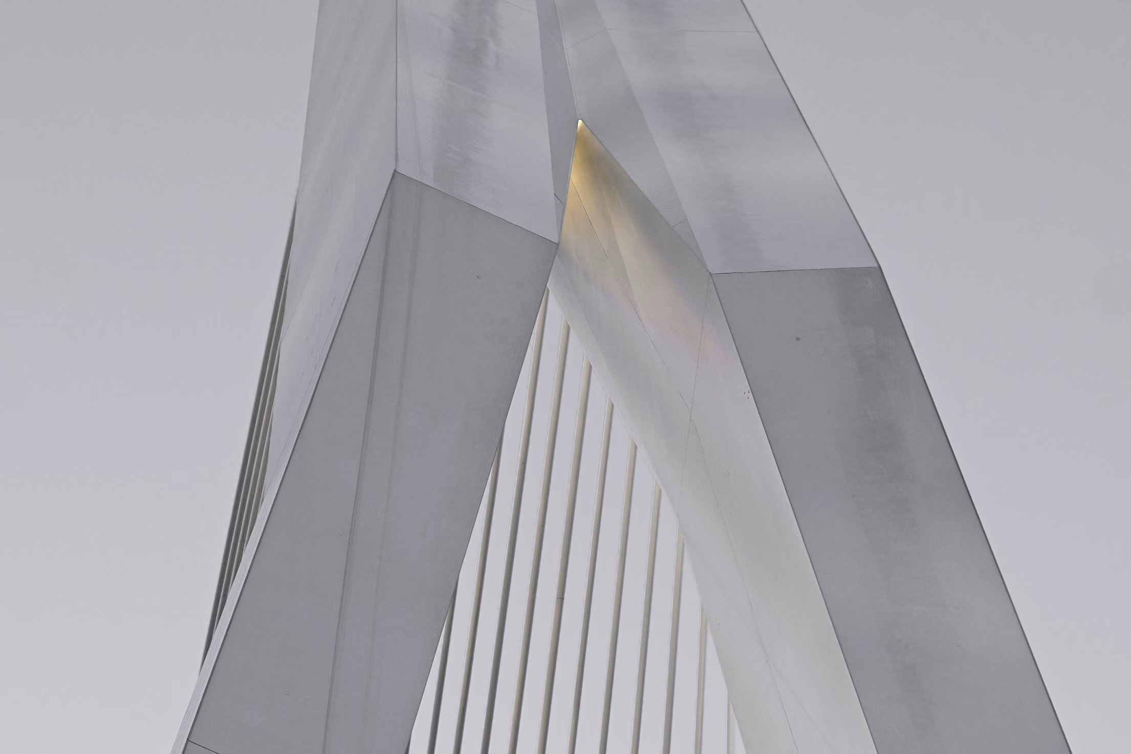 The top of a sharp building