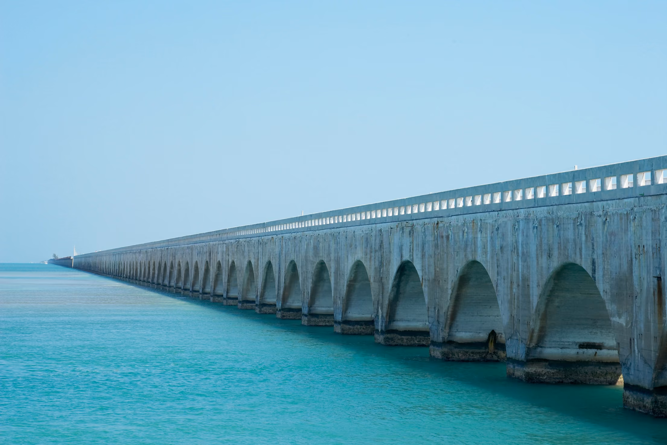 A pier stretching out into the ocean