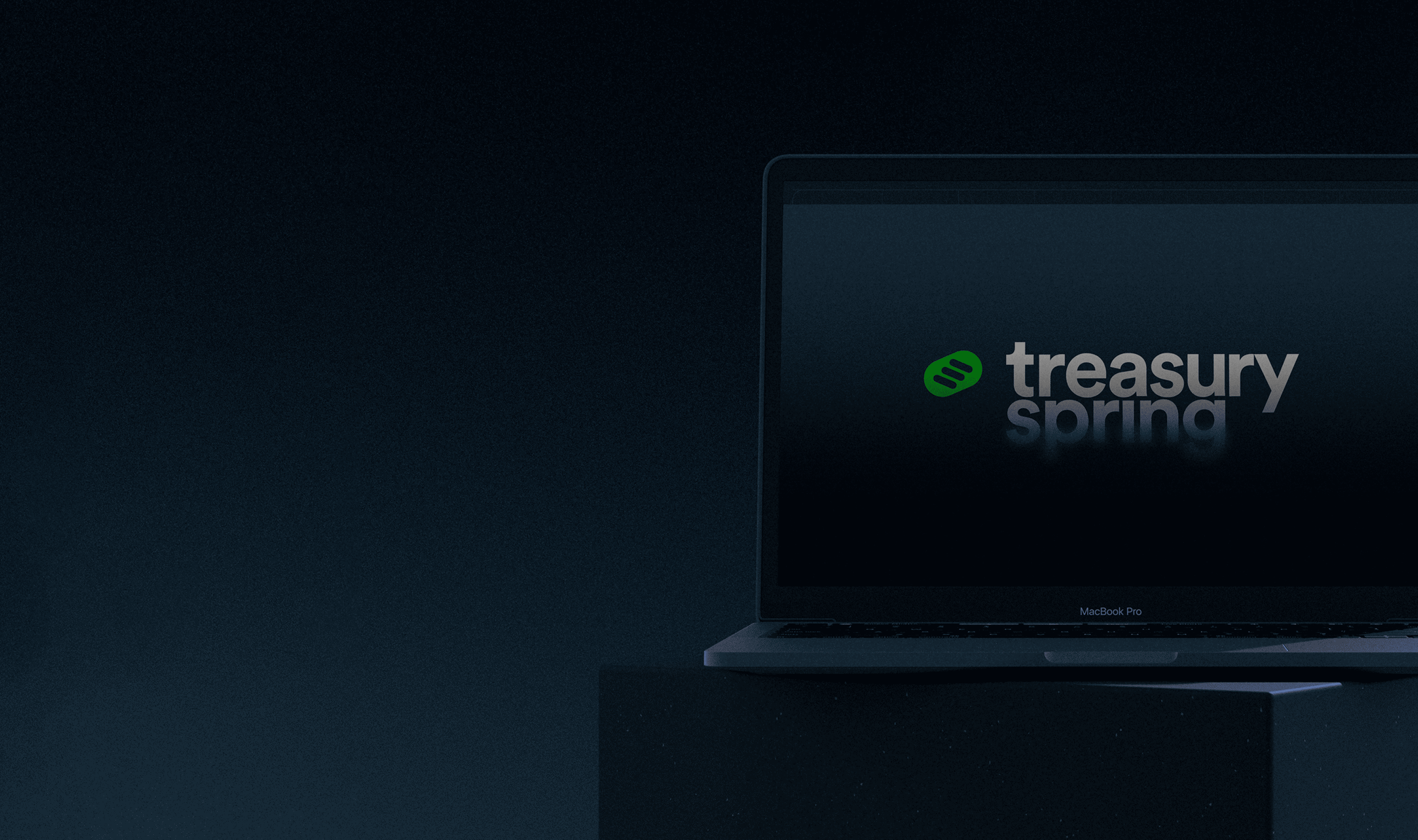 TreasurySpring logo on a laptop