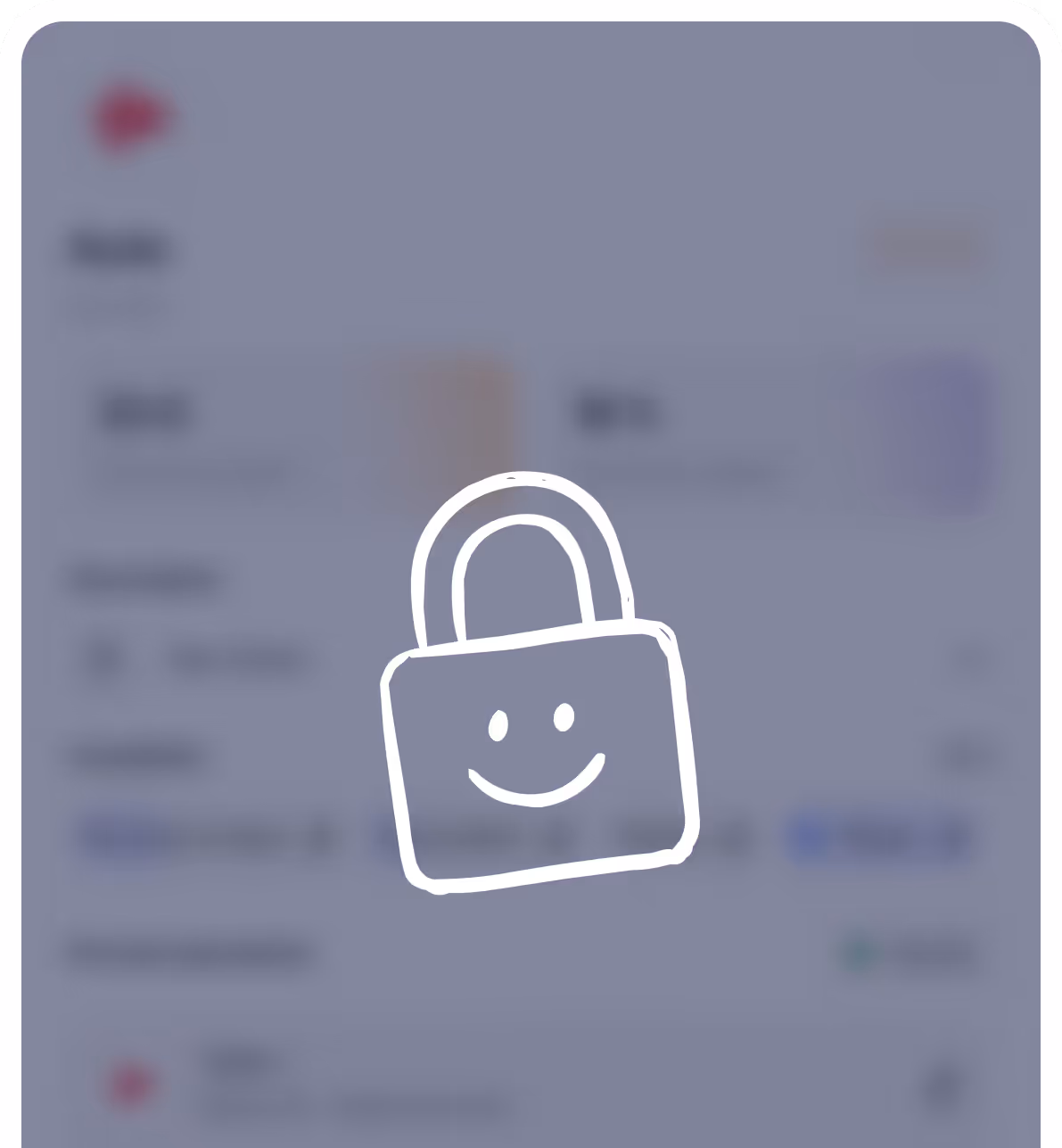 Icône de cadenas souriant représentant la sécurité et la confidentialité des données.