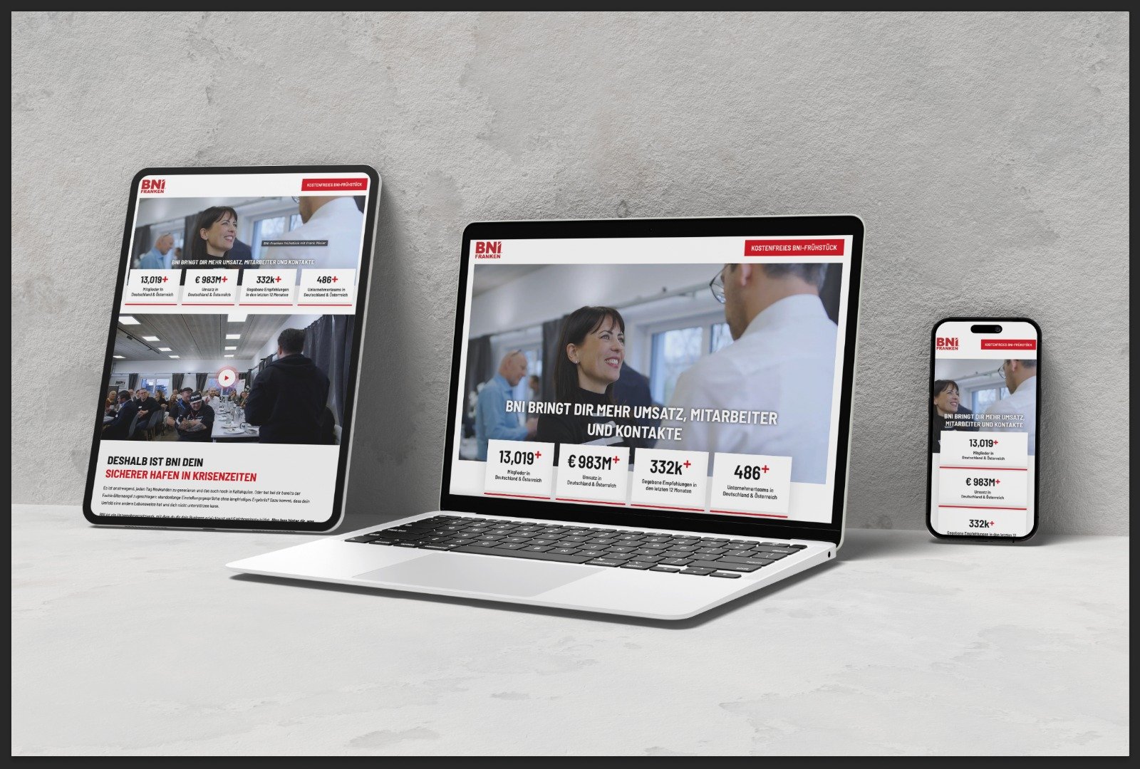 Laptop mit Marketing-Dashboard und Kampagnen-Kennzahlen