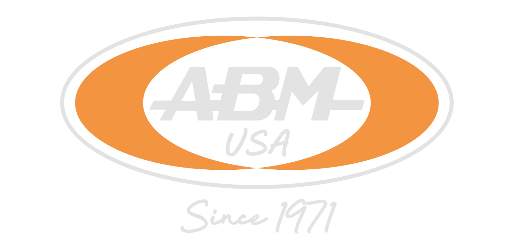 ABM USA logo with orange oval and text 'Since 1971' below.