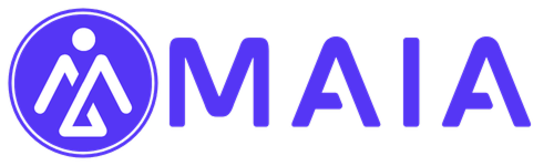 MAIA logo with stylized letter M inside a purple circle and the word MAIA in bold purple letters.