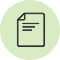 Icône ronde verte claire avec illustration noire de deux documents superposés.