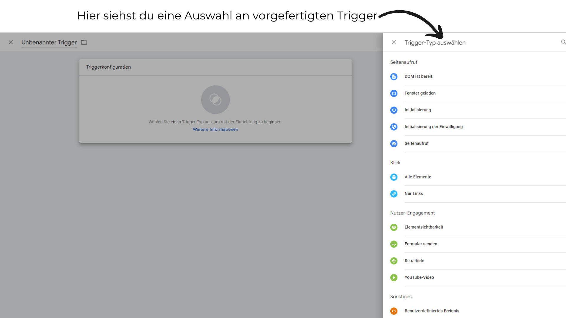 Google Tag Manager standard Trigger