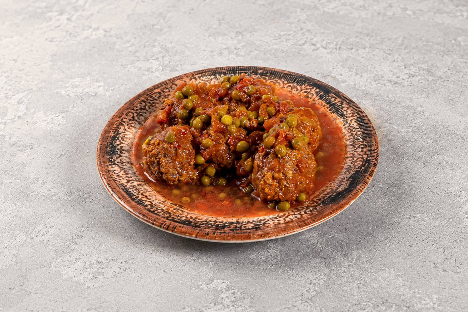 Beef Meatballs with Peas