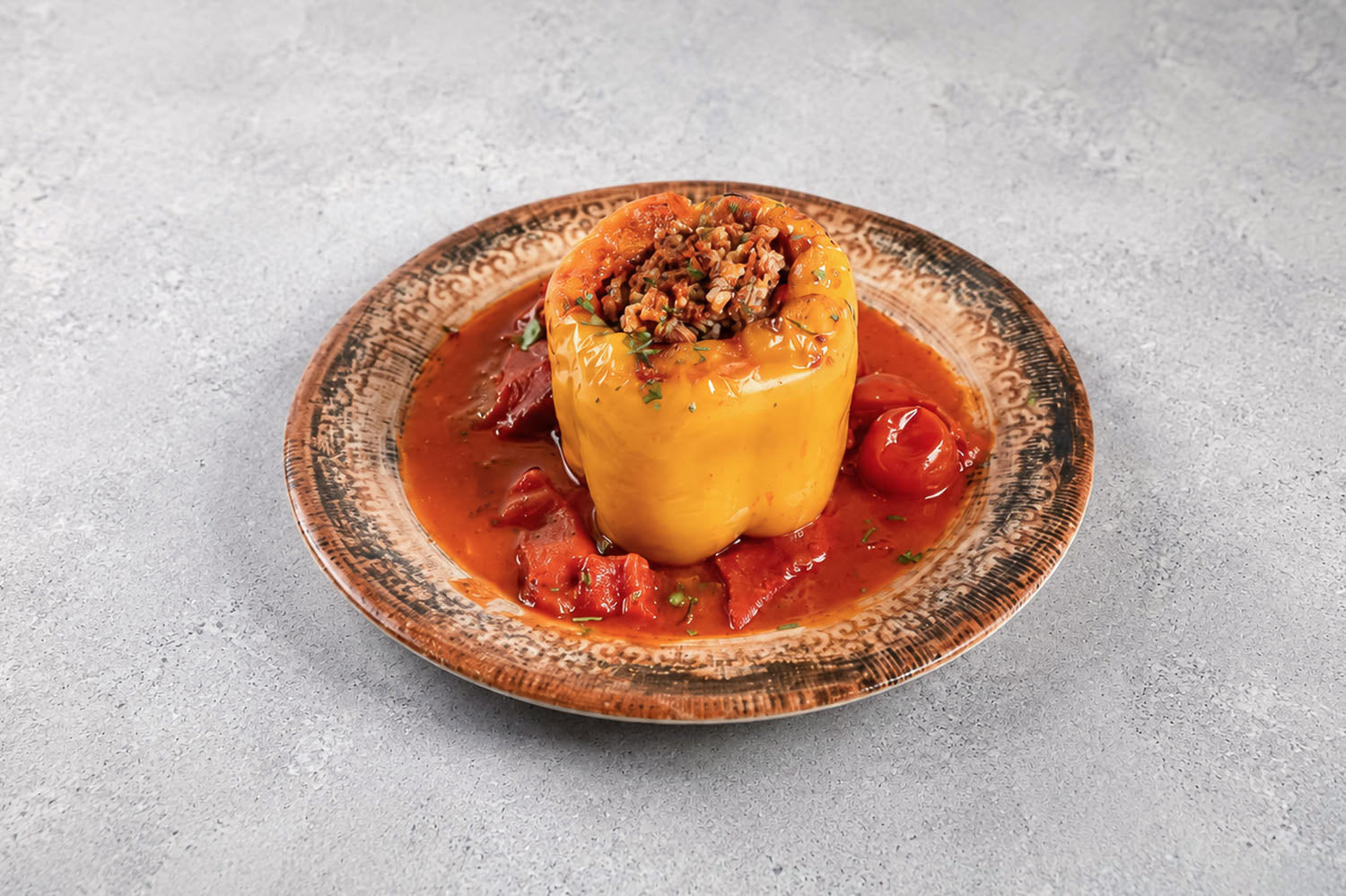 Stuffed Bell Pepper with Rice