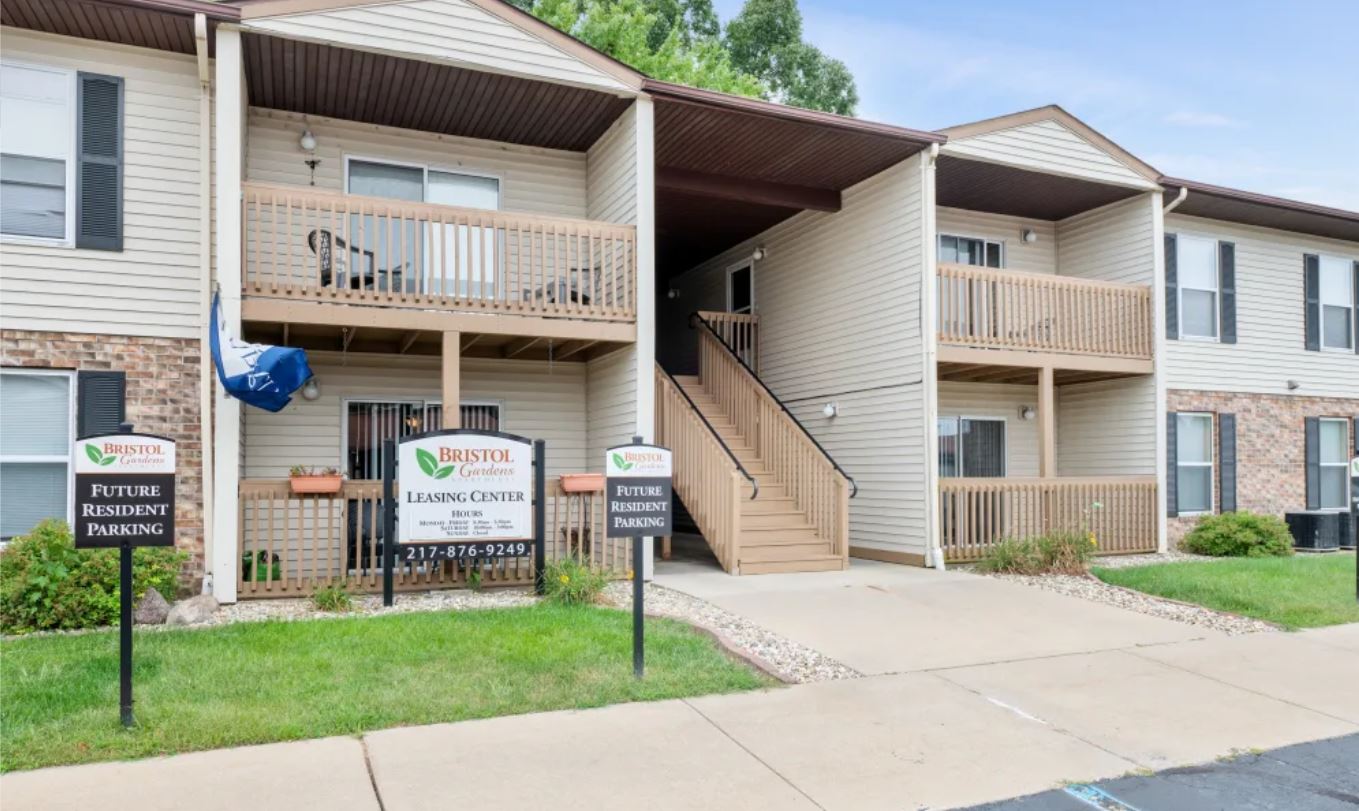 Exterior of apartment building