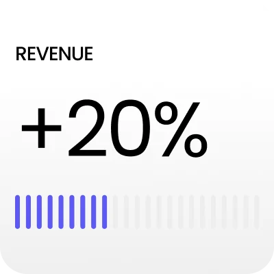 Revenue plus 20 percent