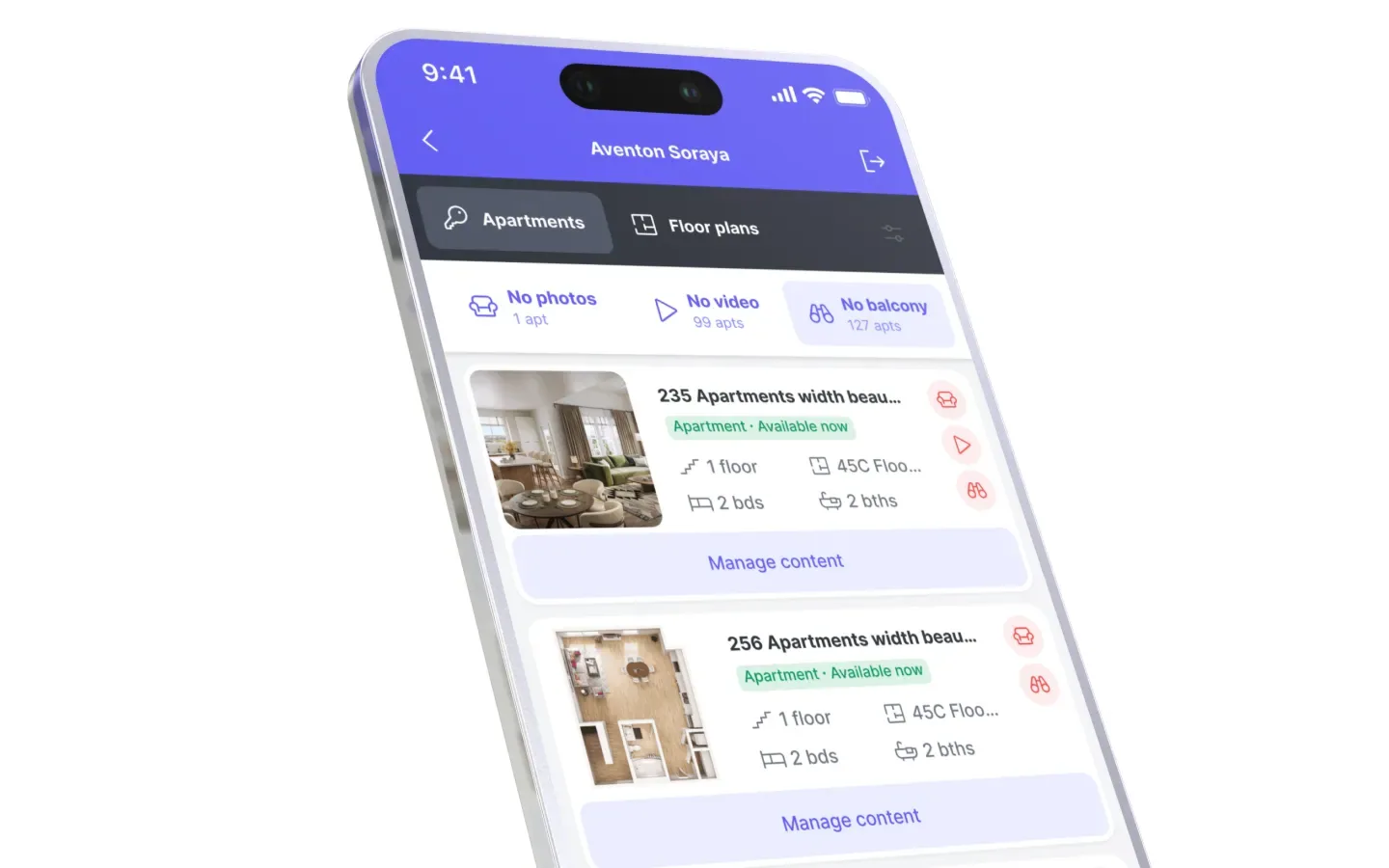 Mobile app capturing up-to-date unit visuals