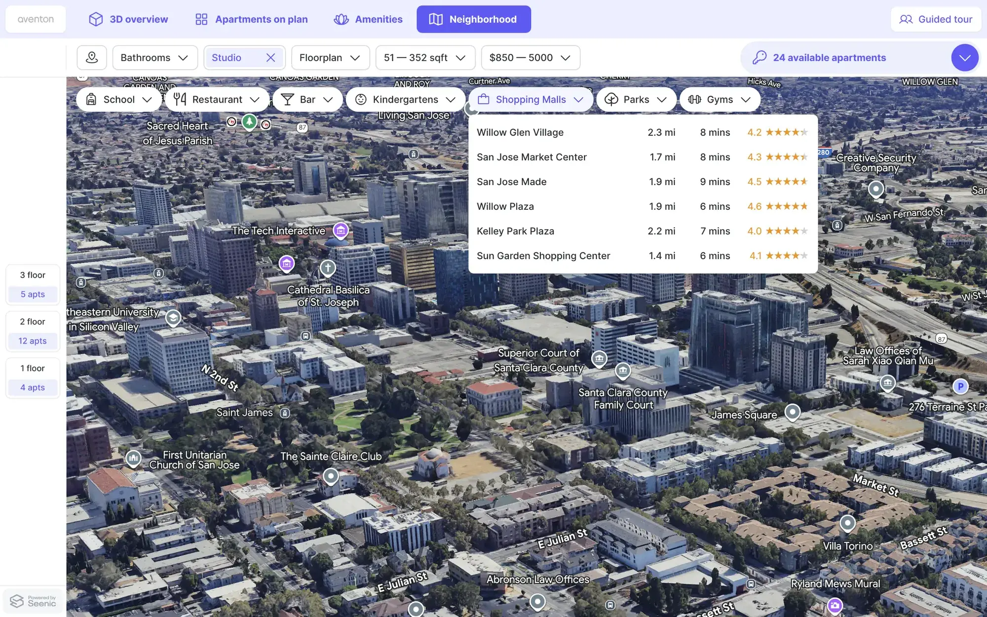 Neighborhood map with local amenities