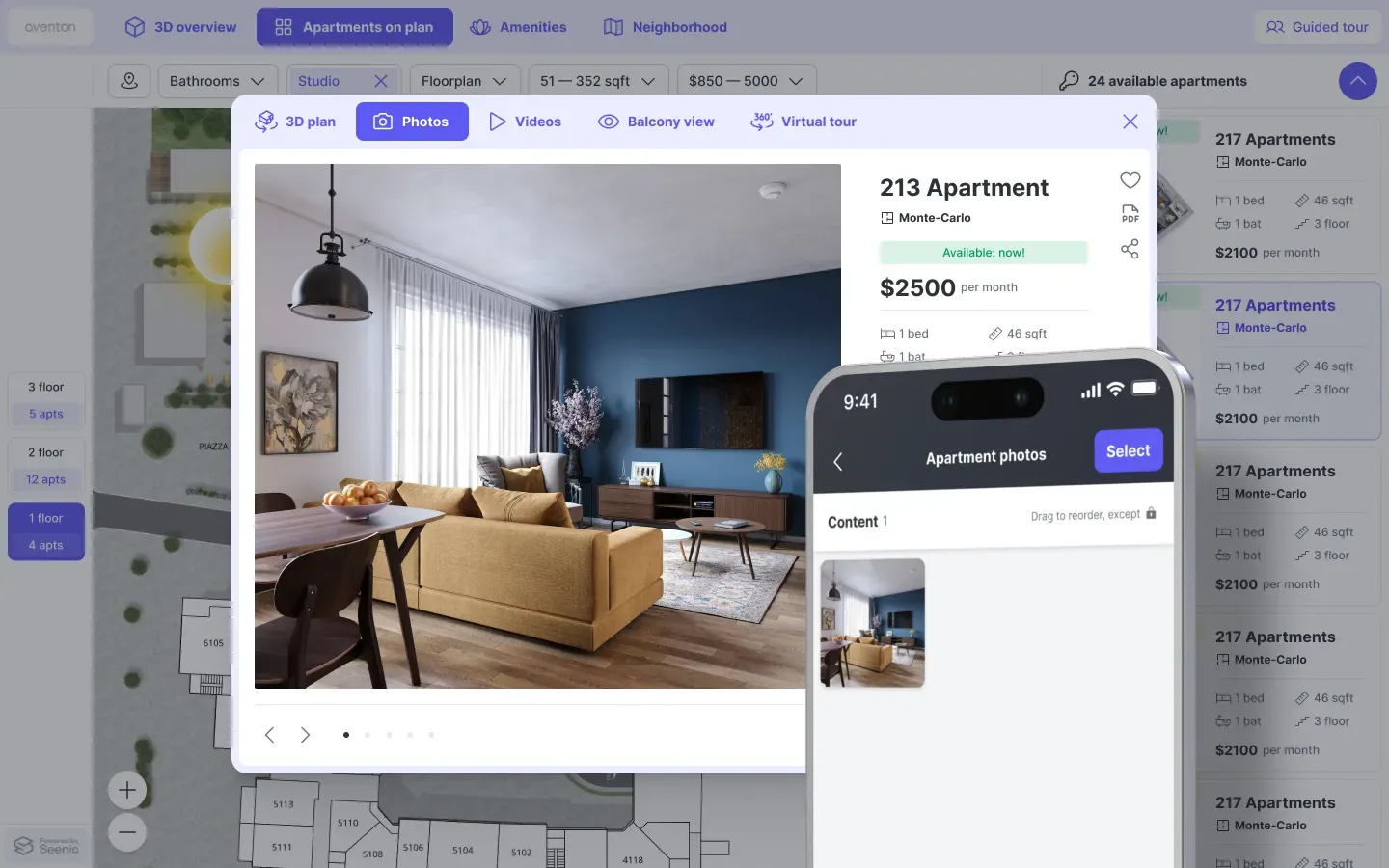 Seamless content management interface
