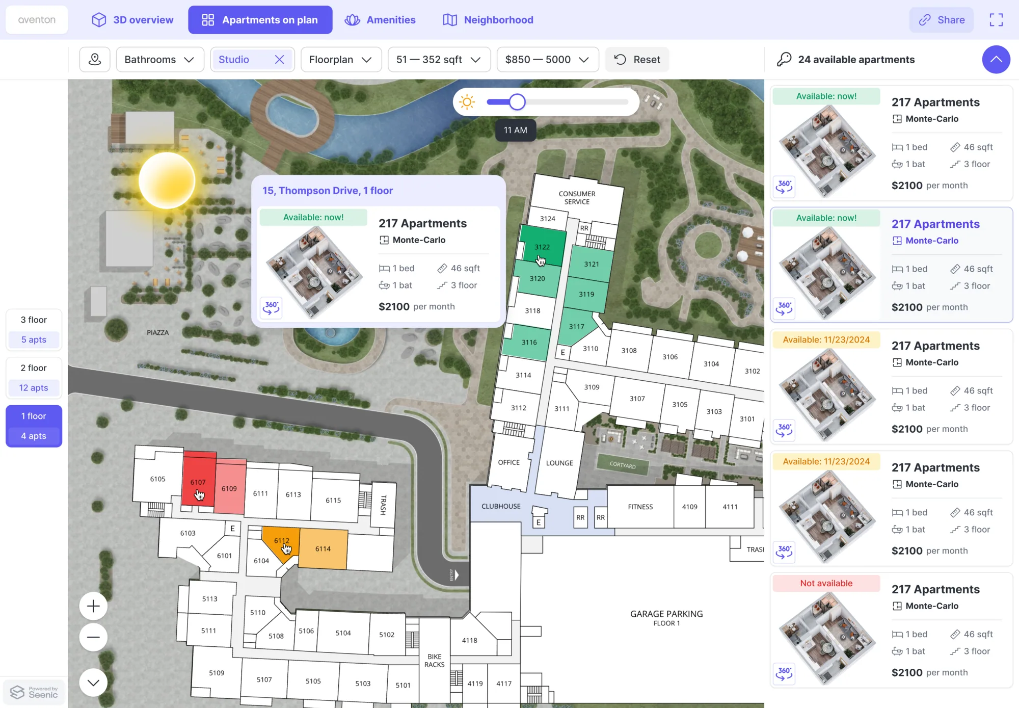 Seenic interactive site map