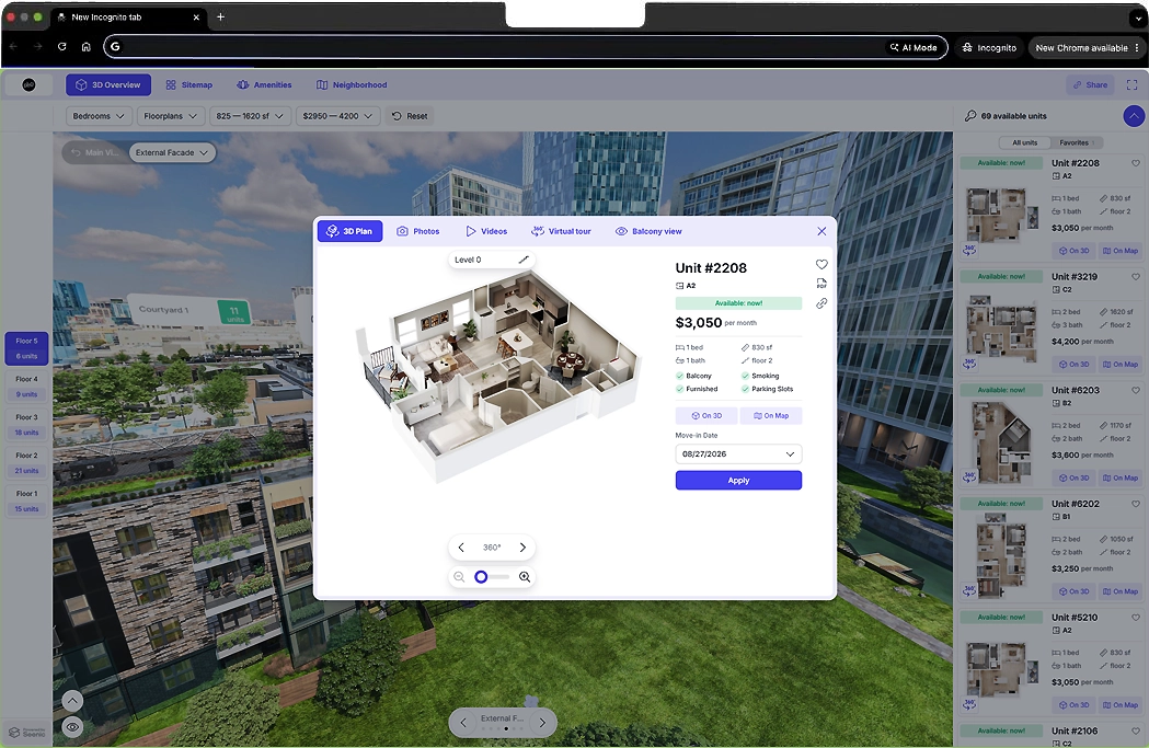Seenic analytics dashboard