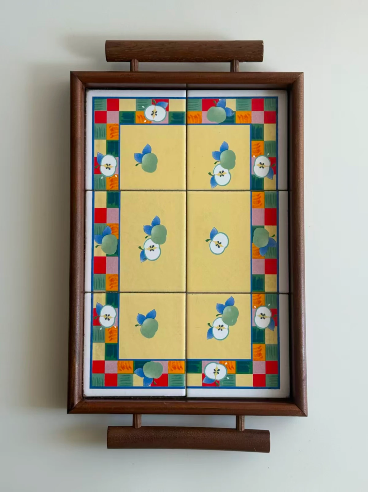 Apple Tile Wooden Tray