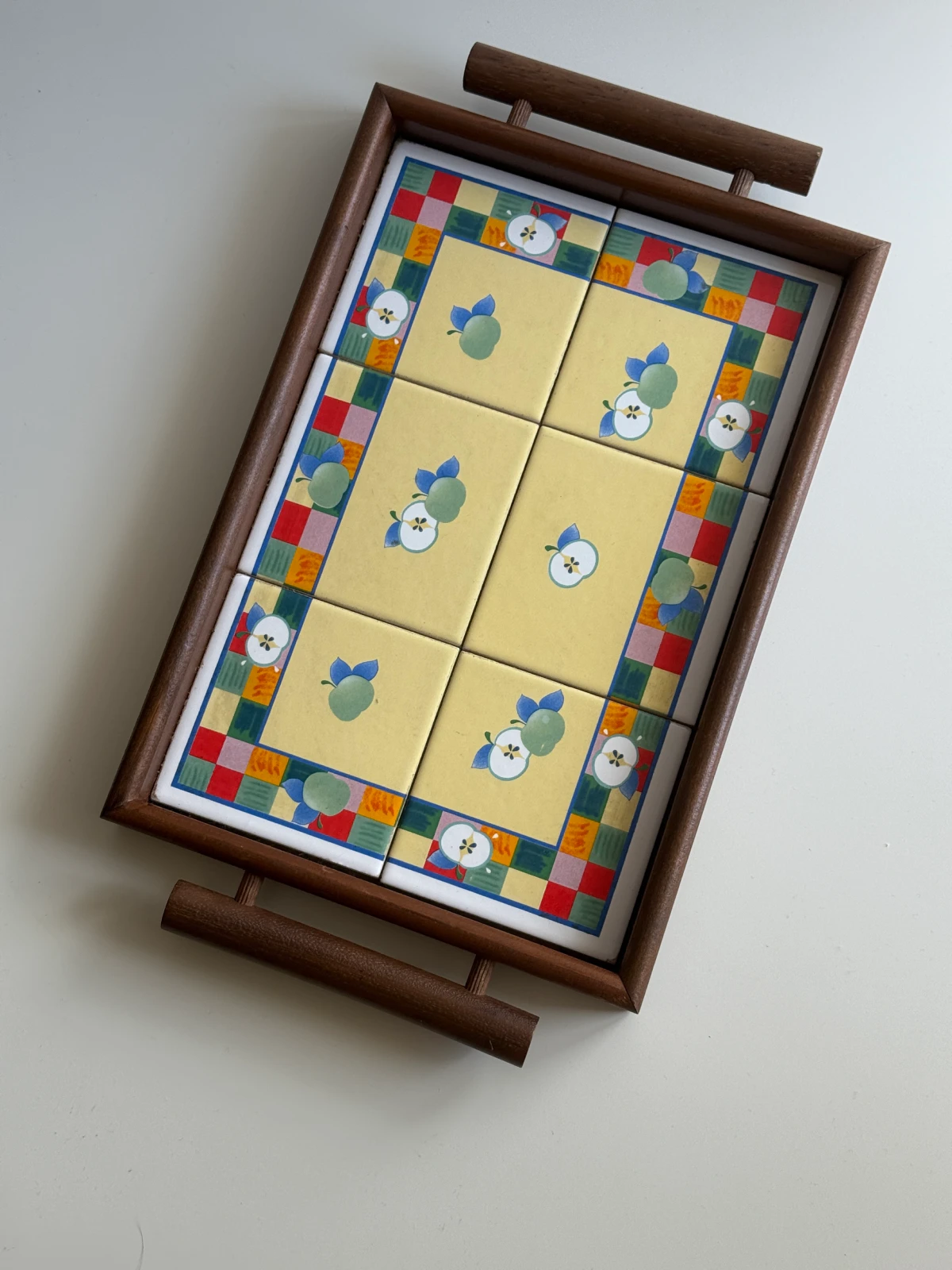 Apple Tile Wooden Tray