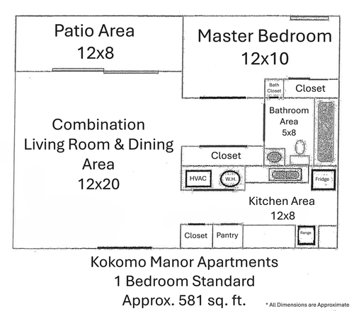 1 Bedroom layout