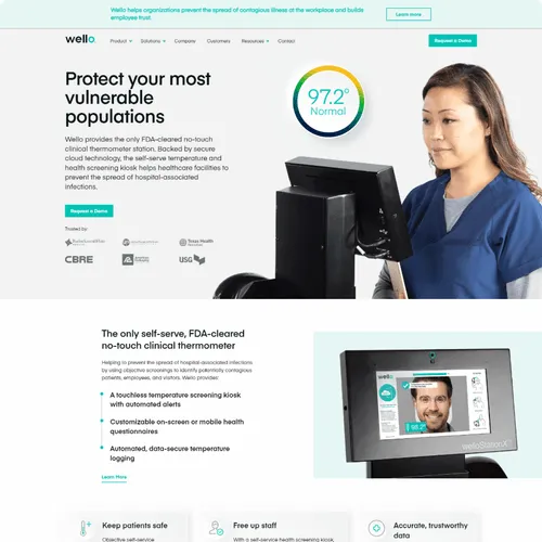 Health Tech website in webflow