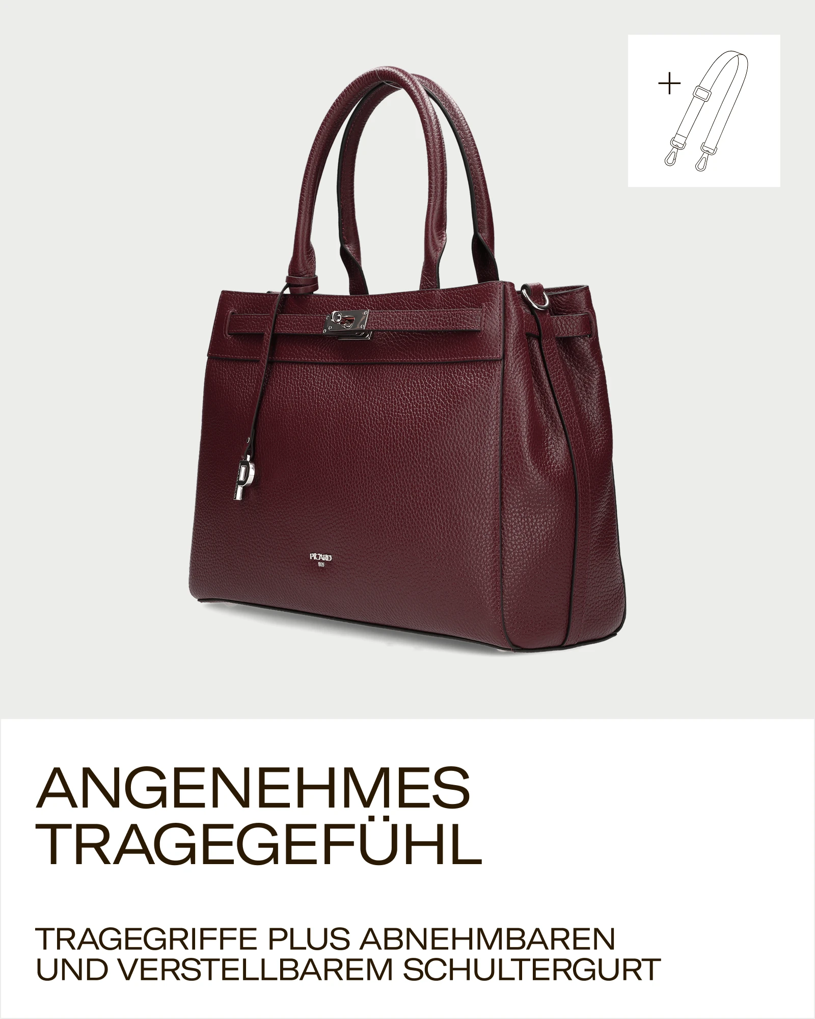 Amazon Produktbild PICARD Tasche mit Hervorhebung des angenehmen Tragegefühls