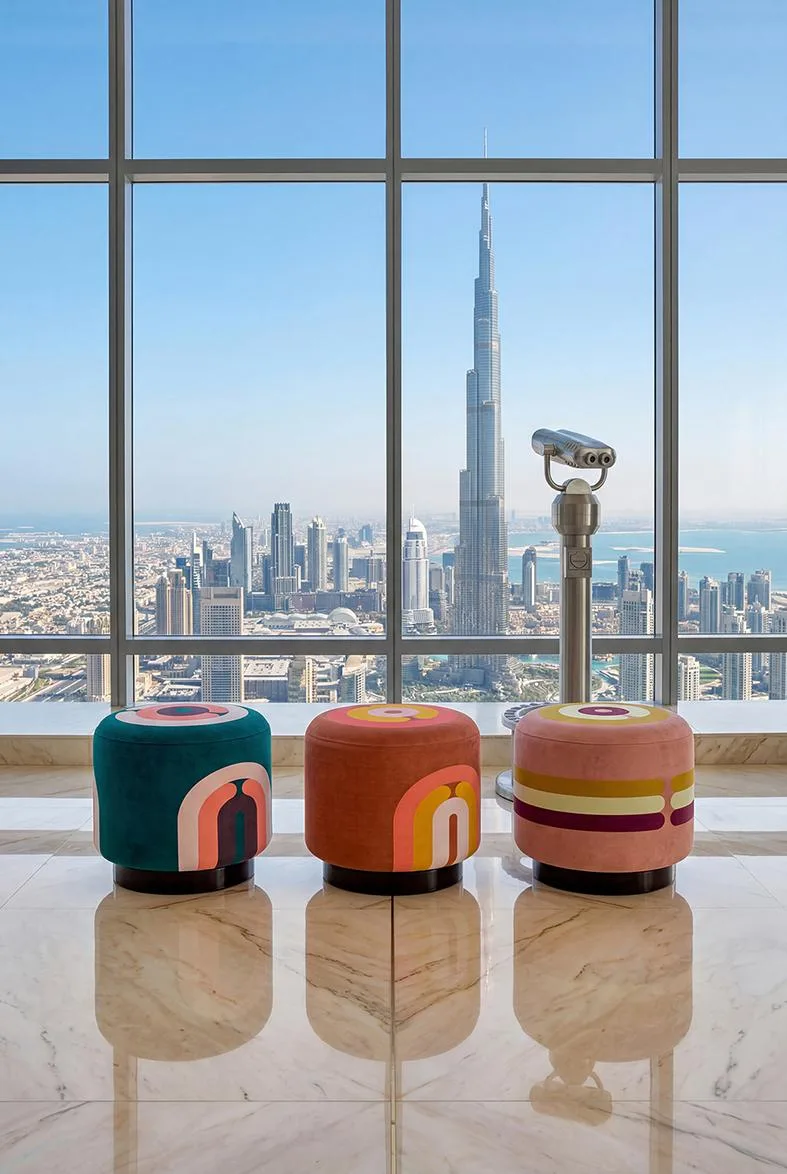 Pouf Minotor en voyage, Dubaï