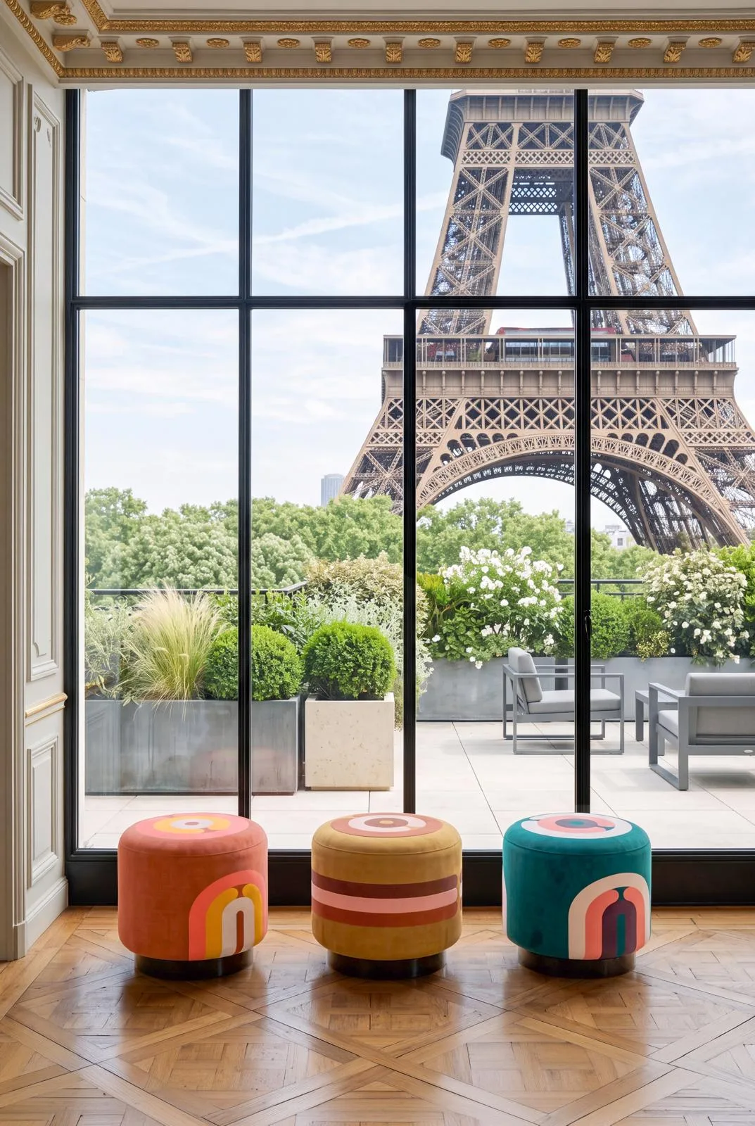 Pouf Minotor en voyage, Paris