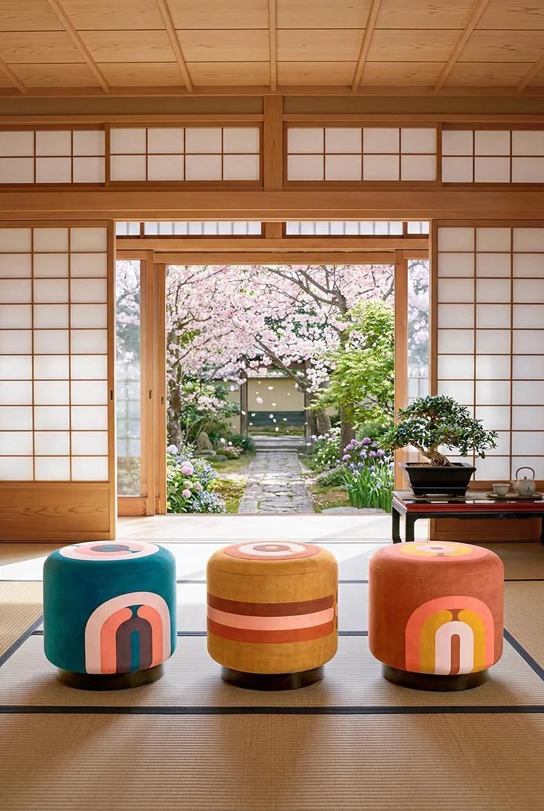 Pouf Minotor en voyage, Japon
