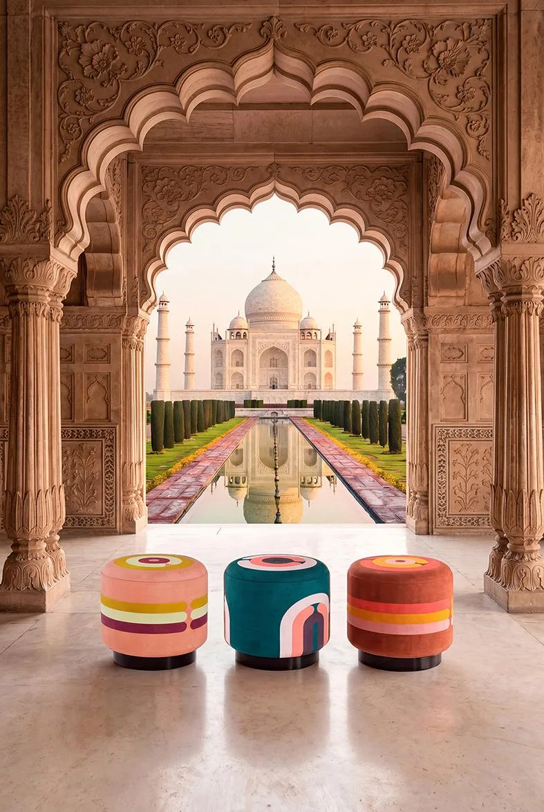 Pouf Minotor en voyage, Taj Mahal