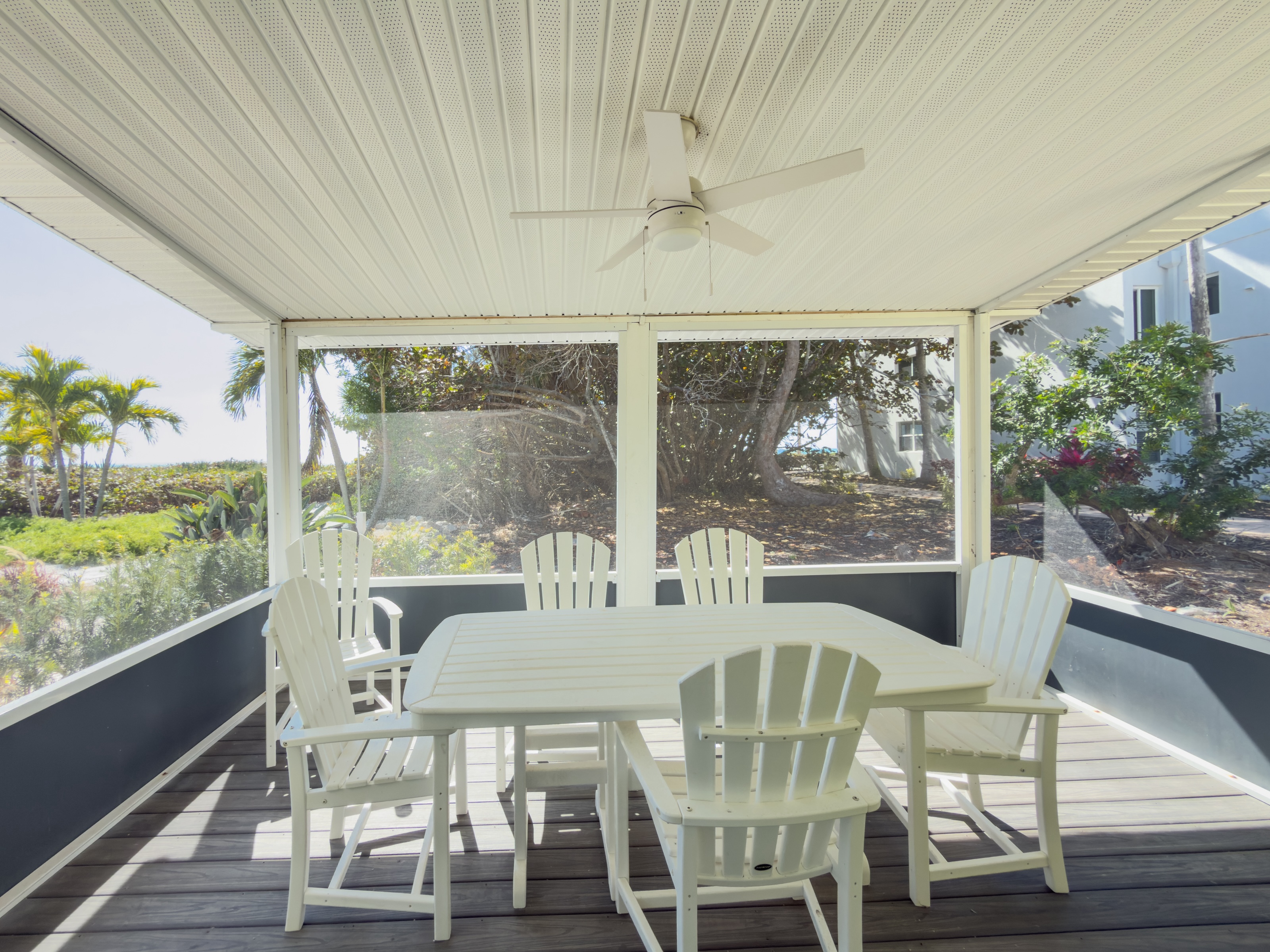 Suite living area with full kitchen at The Wicker Inn, Longboat Key