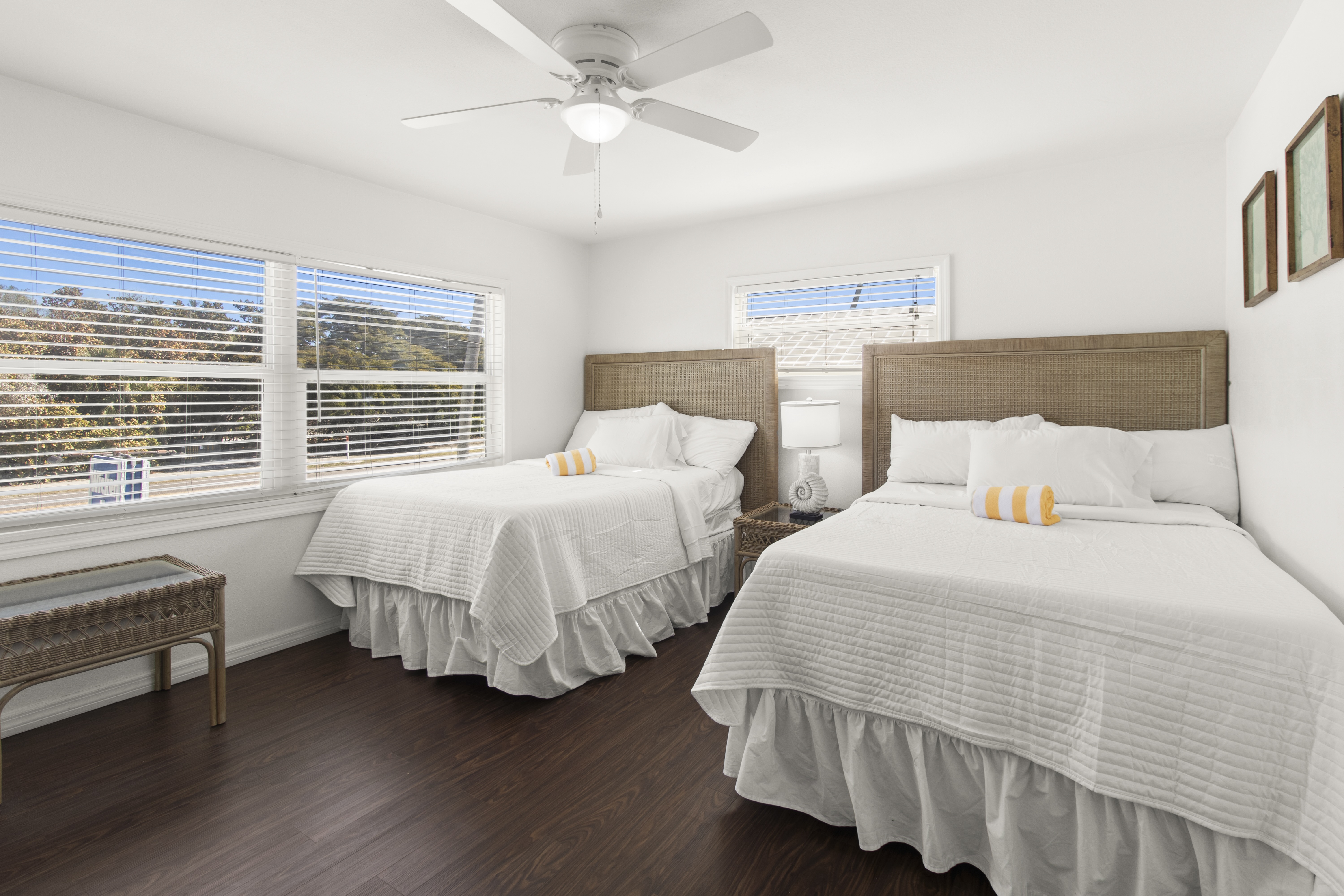 Private porch and heated pool grounds at The Wicker Inn, Longboat Key