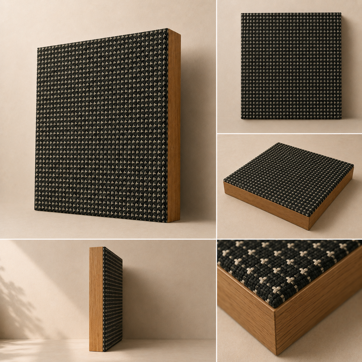 Panel ACUSTEX Element textil roble, gris claro