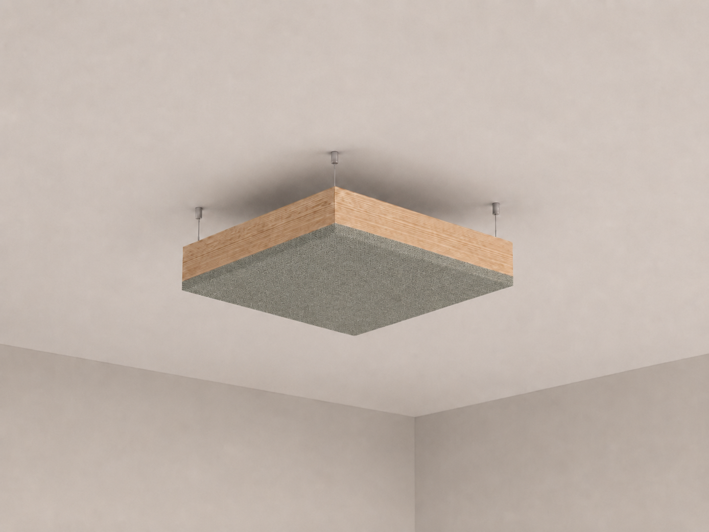 Panel Cloud ACUSTEX 60x60 techo roble gris claro