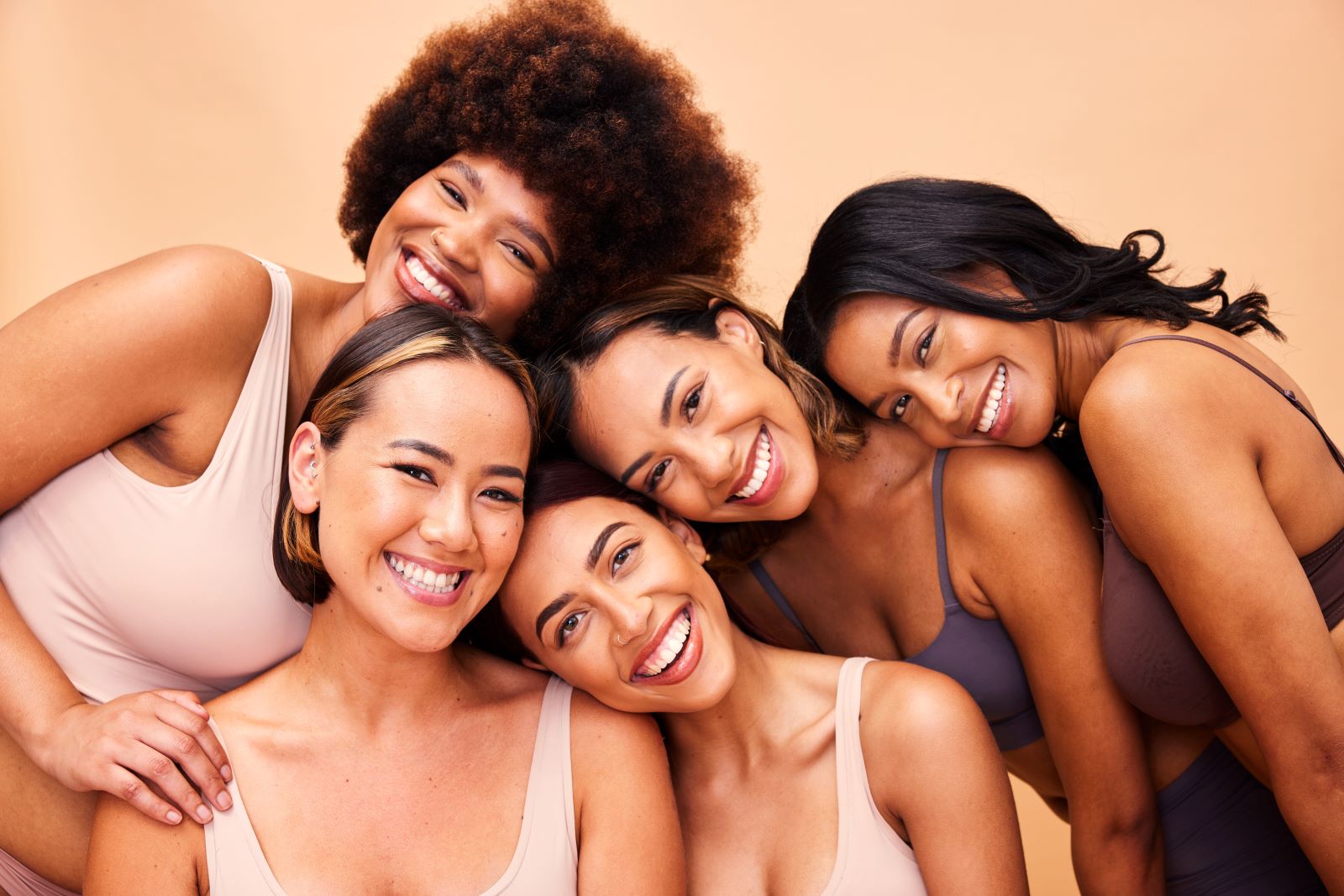diverse women smiling