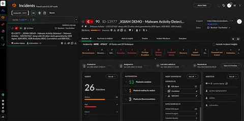 XSIAM incident management