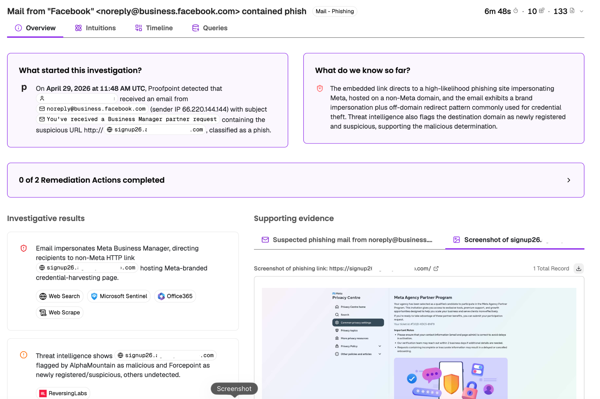 prophet phishing view