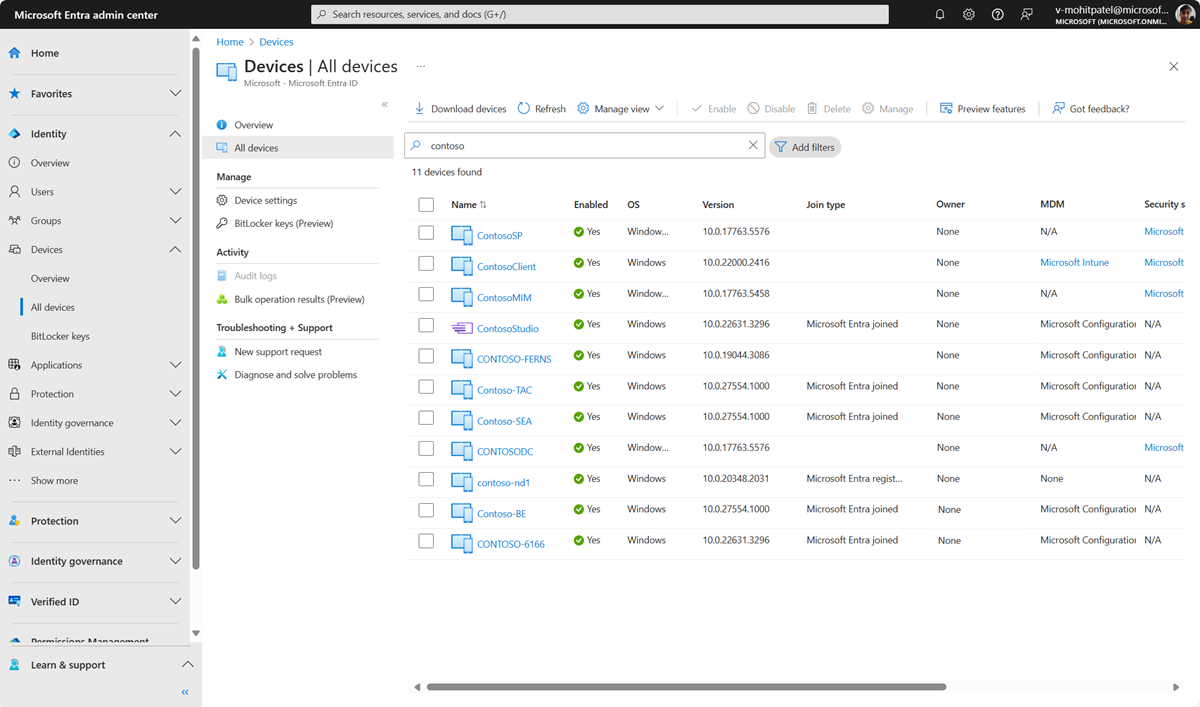 Microsoft Entra ID devices overview