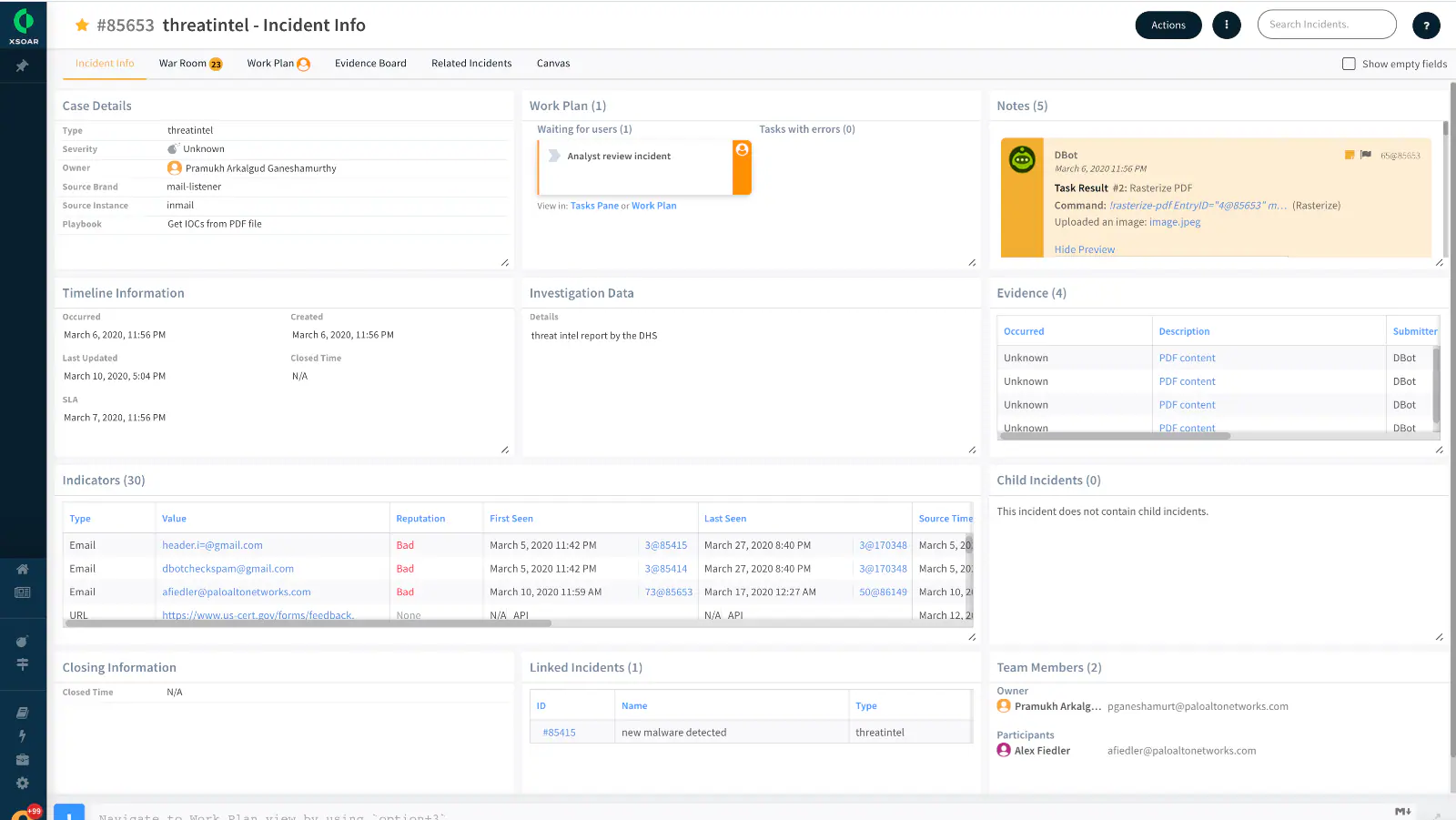 Cortex XSOAR platform screenshot