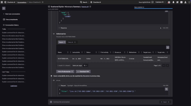 CrowdStrike Charlotte AI interface