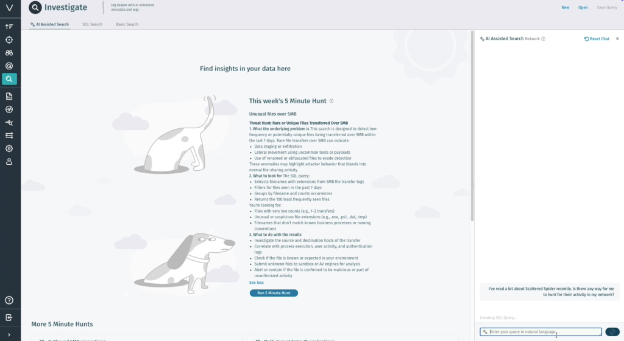 Vectra AI platform dashboard
