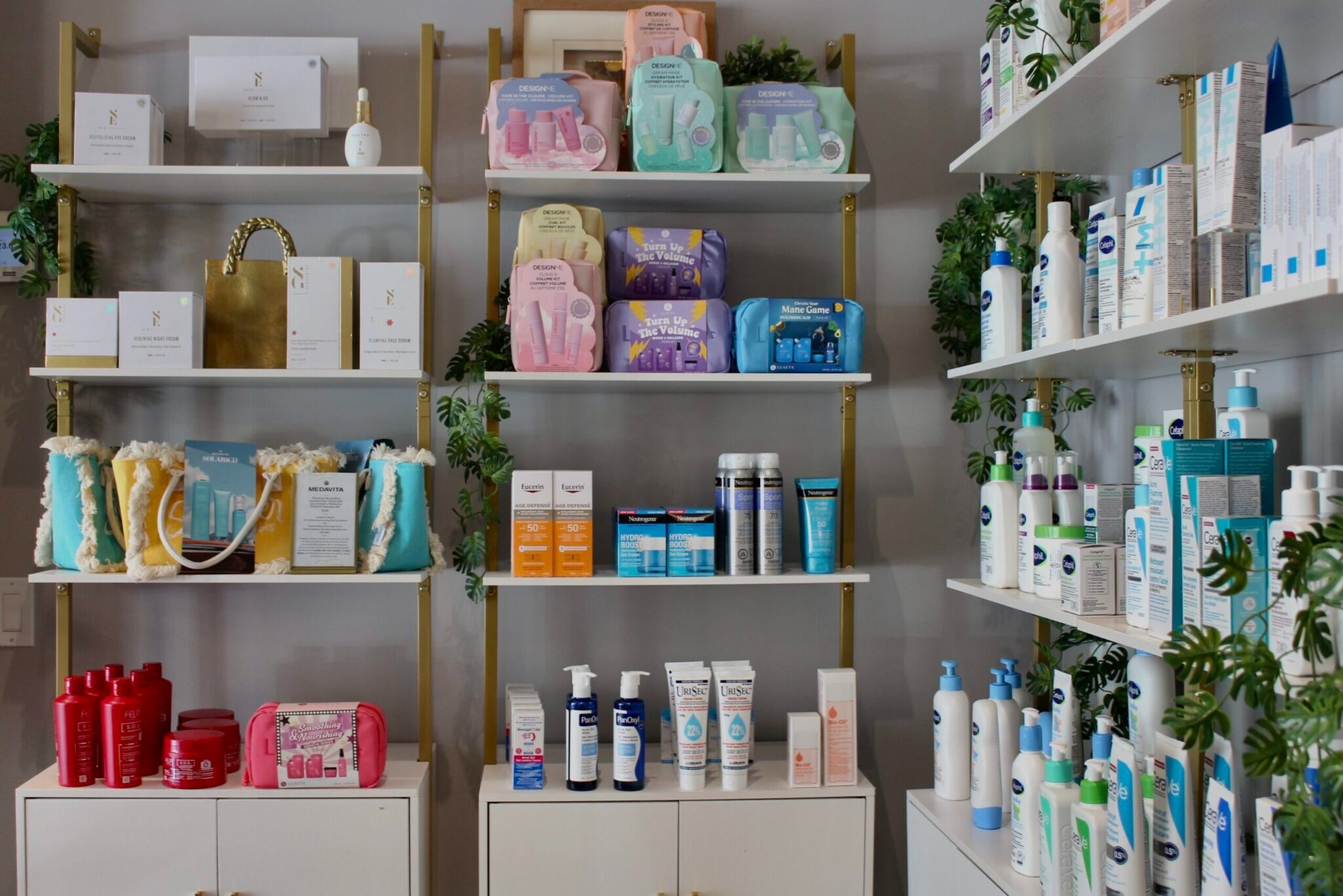 Cunard Pharmacy skincare and dermatology retail shelving in Halifax