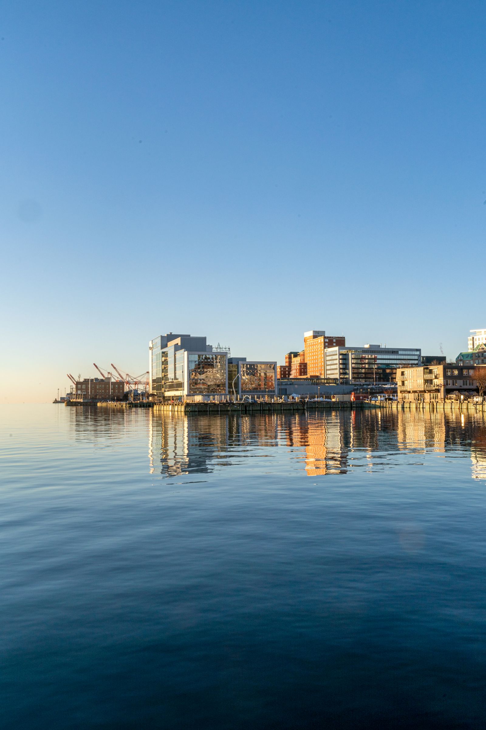 Halifax harbour at dawn near The Cunard building