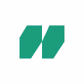 Green stylized quotation marks icon.