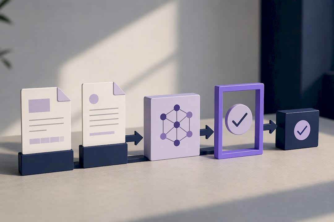 Schéma illustrant les étapes de validation humaine