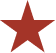 Pack N Stor self-storage trust star, self storage rating Red five-pointed star icon on a white background.