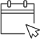 Calendar icon with a mouse cursor clicking on the bottom right corner.