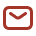 Pack N Stor self storage icon Red mail envelope icon with rounded corners and curved flap detailing.