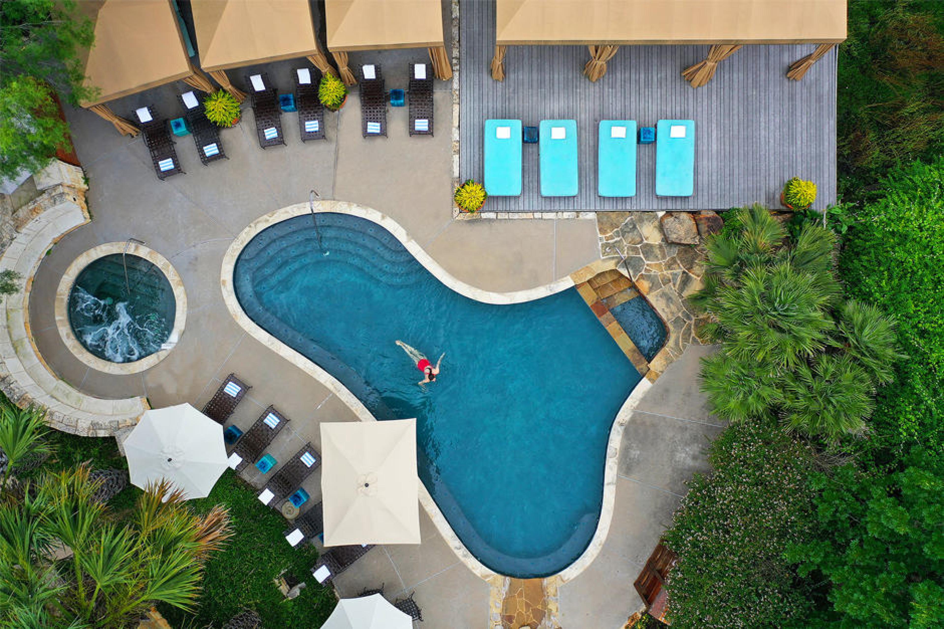 Resort cabana and poolside service