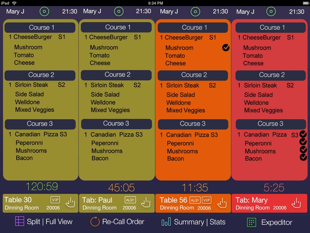 Aireus Smart KDS — kitchen display in service